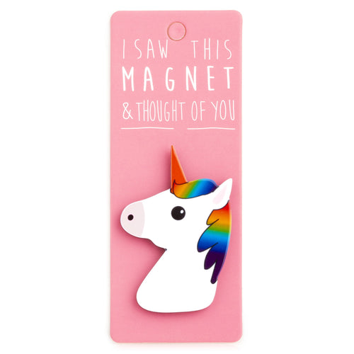 A fridge magnet saying 'Unicorn 2'