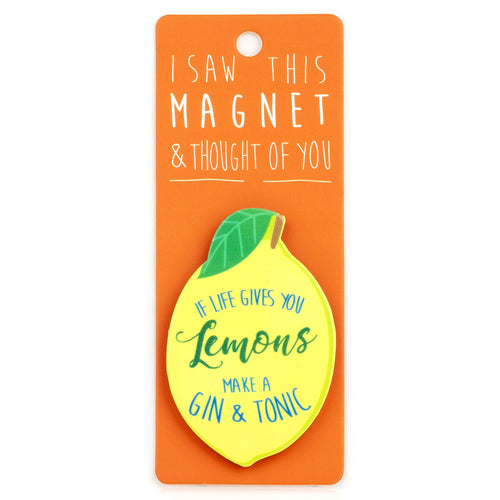 A fridge magnet saying 'Lemons'
