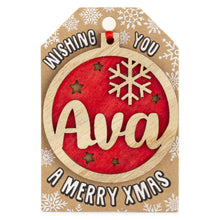 Load image into Gallery viewer, Personalised Christmas Tree Decorations A-I
