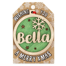 Load image into Gallery viewer, Personalised Christmas Tree Decorations A-I