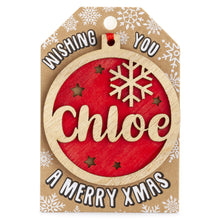 Load image into Gallery viewer, Personalised Christmas Tree Decorations A-I