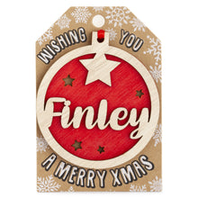 Load image into Gallery viewer, Personalised Christmas Tree Decorations A-I