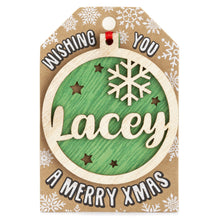 Load image into Gallery viewer, Personalised Christmas Tree Decorations I-Z