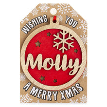 Load image into Gallery viewer, Personalised Christmas Tree Decorations I-Z
