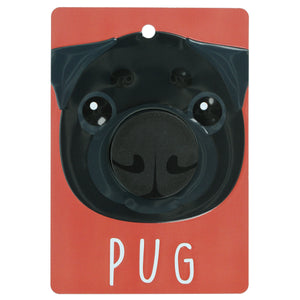 Pug (black) - Dog Lead Holder