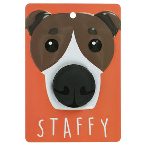 Staffy (brown and white) - Dog Lead Holder