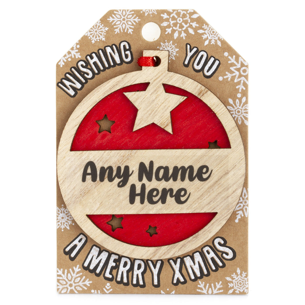 Personalised Christmas Tree Decorations A-I