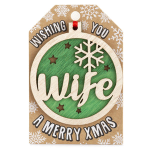 Personalised Christmas Tree Decorations A-I