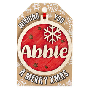 Personalised Christmas Tree Decorations A-I