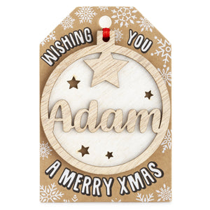 Personalised Christmas Tree Decorations A-I