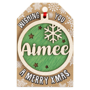 Personalised Christmas Tree Decorations A-I