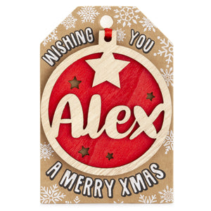 Personalised Christmas Tree Decorations A-I