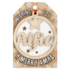 Personalised Christmas Tree Decorations A-I