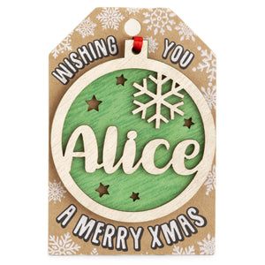 Personalised Christmas Tree Decorations A-I