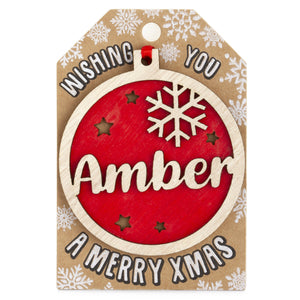 Personalised Christmas Tree Decorations A-I