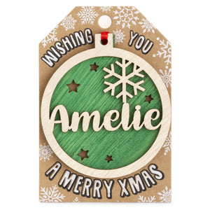 Personalised Christmas Tree Decorations A-I