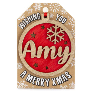 Personalised Christmas Tree Decorations A-I