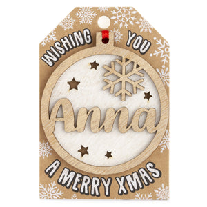 Personalised Christmas Tree Decorations A-I