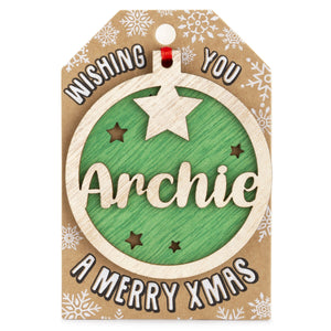 Personalised Christmas Tree Decorations A-I