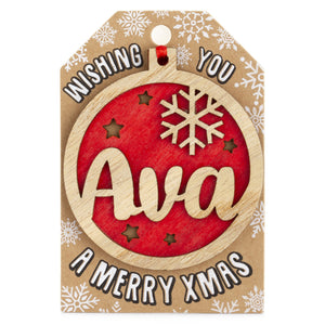 Personalised Christmas Tree Decorations A-I