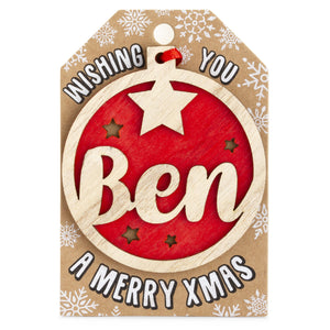 Personalised Christmas Tree Decorations A-I