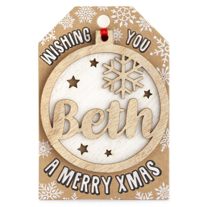 Personalised Christmas Tree Decorations A-I