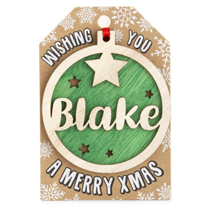 Personalised Christmas Tree Decorations A-I