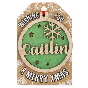 Personalised Christmas Tree Decorations A-I