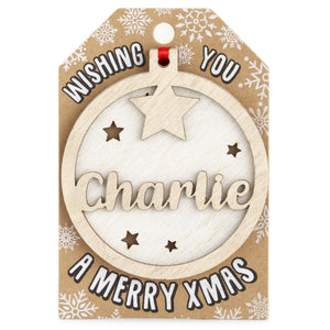 Personalised Christmas Tree Decorations A-I