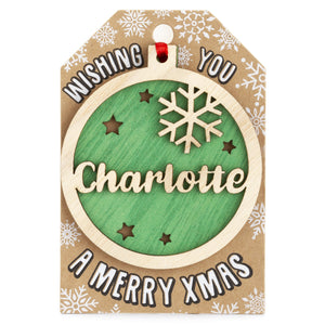 Personalised Christmas Tree Decorations A-I