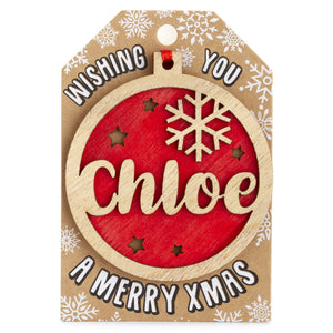 Personalised Christmas Tree Decorations A-I