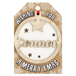 Personalised Christmas Tree Decorations A-I