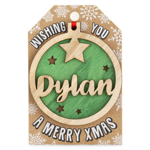 Personalised Christmas Tree Decorations A-I