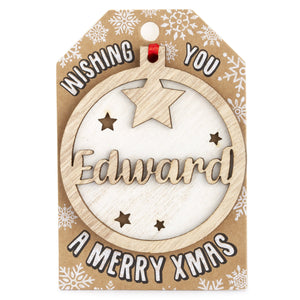 Personalised Christmas Tree Decorations A-I