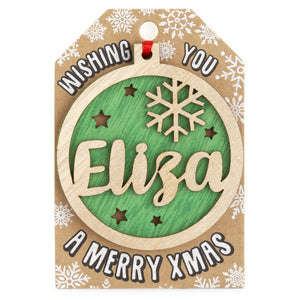 Personalised Christmas Tree Decorations A-I