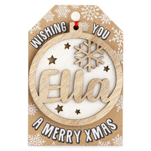 Personalised Christmas Tree Decorations A-I