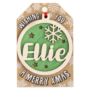 Personalised Christmas Tree Decorations A-I