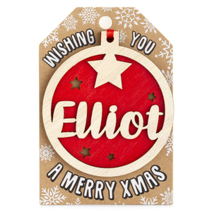 Personalised Christmas Tree Decorations A-I