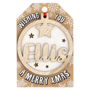 Personalised Christmas Tree Decorations A-I