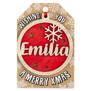 Personalised Christmas Tree Decorations A-I