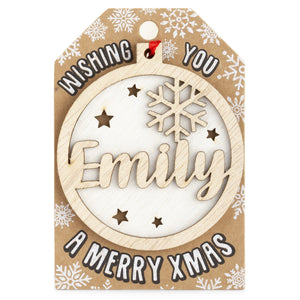 Personalised Christmas Tree Decorations A-I