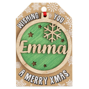 Personalised Christmas Tree Decorations A-I