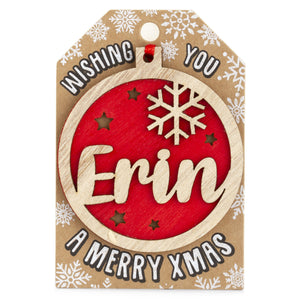 Personalised Christmas Tree Decorations A-I