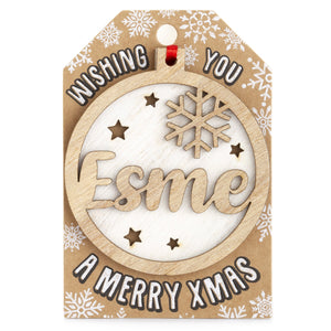 Personalised Christmas Tree Decorations A-I