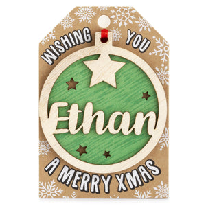 Personalised Christmas Tree Decorations A-I