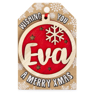 Personalised Christmas Tree Decorations A-I