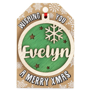 Personalised Christmas Tree Decorations A-I