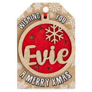 Personalised Christmas Tree Decorations A-I