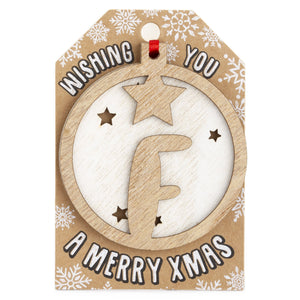 Personalised Christmas Tree Decorations A-I