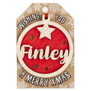 Personalised Christmas Tree Decorations A-I